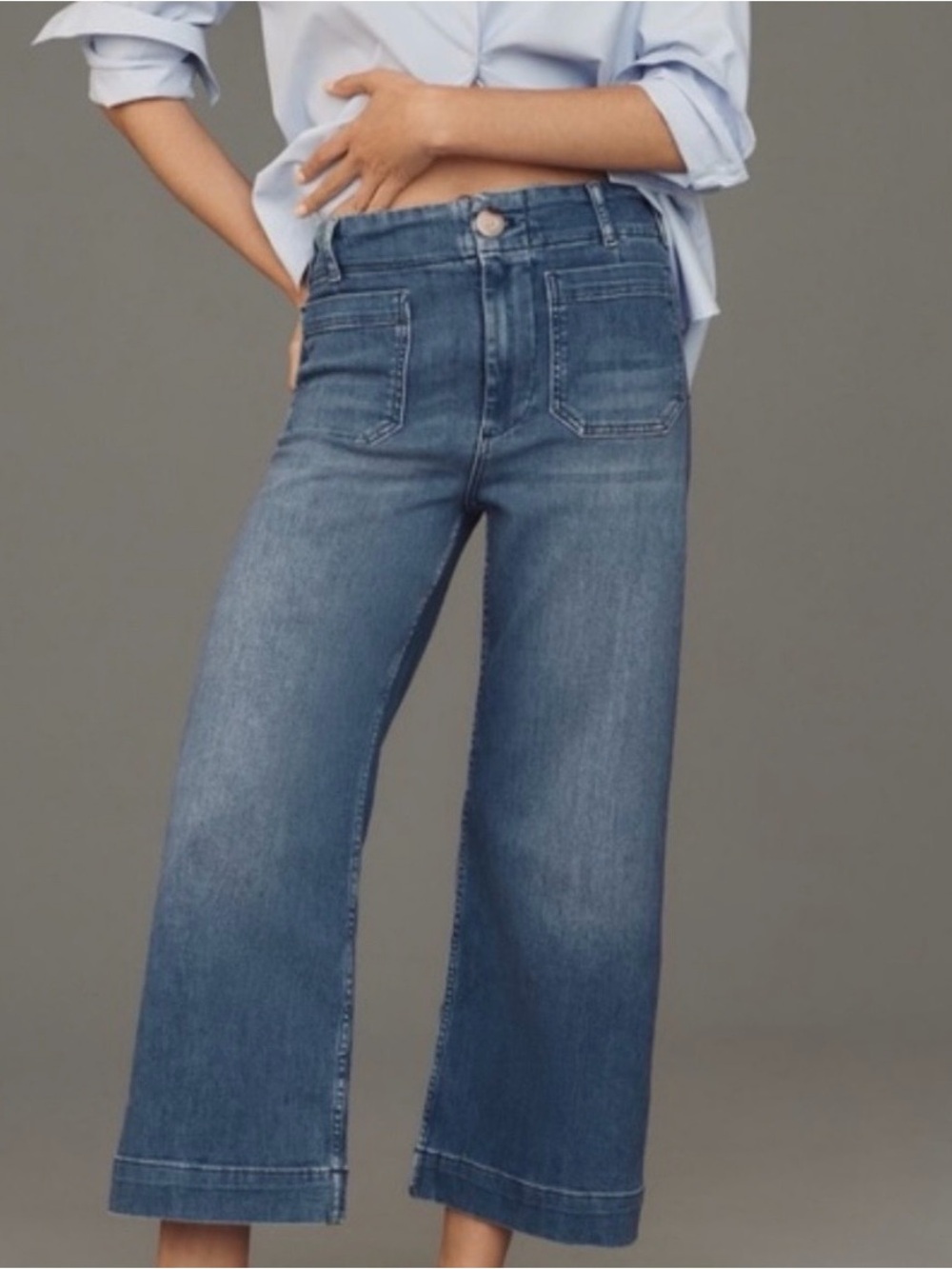 Anthropologie Blue Maeve The Colette High Waisted Denim SZ 32